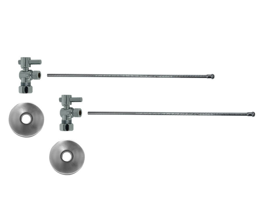 Lavatory Supply Kit - Mini Lever Handle with 1/4 Turn Ball Valve (MT521-NL) - Angle, No Trap