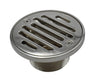 4" Round Solid Nickel Bronze Plated Grid Shower Drain
