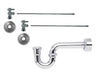 Lavatory Supply Kit - Mini Lever Handle with 1/4 Turn Ball Valve (MT521-NL) - Angle, P-Trap 1-1/4"