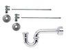 Lavatory Supply Kit - Mini Lever Handle with 1/4 Turn Ball Valve (MT521-NL) - Angle, P-Trap 1-1/2"