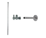 Toilet Supply Kit - Mini Lever Handle with 1/4 Turn Ball Valve (MT521-NL) - Angle, Cover Tube, Flat Head Riser
