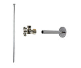 Toilet Supply Kit - Mini Lever Handle with 1/4 Turn Ball Valve (MT521-NL) - Angle, Cover Tube, Flat Head Riser