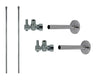 Lavatory Supply Kit - Mini Lever Handle with 1/4 Turn Ball Valve (MT521-NL) - Angle, Cover Tubes, No Trap