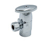 Brass Oval Handle with 1/4 Turn Ceramic Disc Cartridge Valve - Lead Free - Angle (1/2" Female IPS)