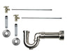 Lavatory Supply Kit - Brass Cross Handle with 1/4 Turn Ball Valve (MT616-NL) - Angle, Massachusetts P-Trap