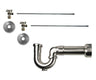 Lavatory Supply Kit - Brass Cross Handle with 1/4 Turn Ball Valve (MT621-NL) - Angle, Massachusetts P-Trap