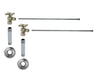Lavatory Supply Kit - Brass Cross Handle with 1/4 Turn Ball Valve (MT616-NL) - Angle, No Trap