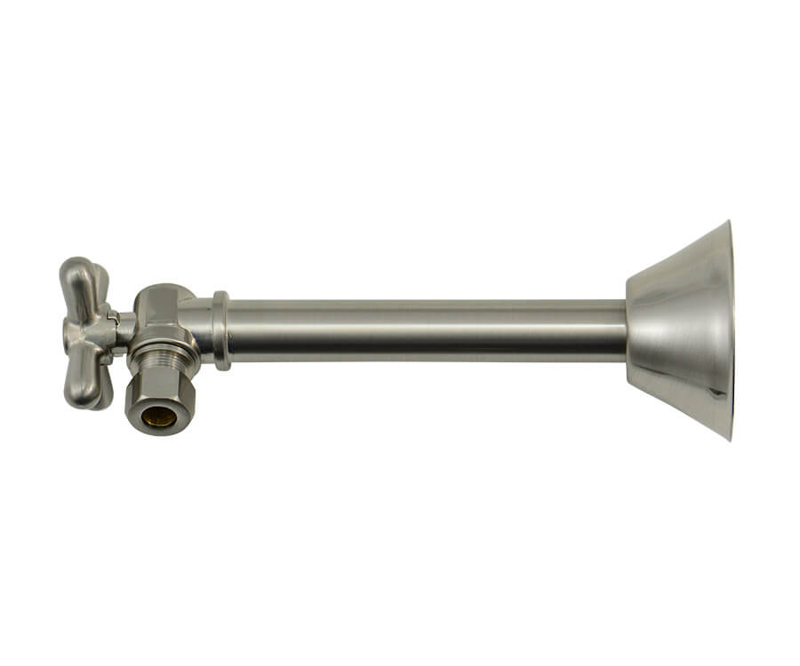 Brass Cross Handle with 1/4 Turn Ball Valve - Lead Free - Angle Sweat