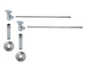 Lavatory Supply Kit - Brass Oval Handle with 1/4 Turn Ceramic Disc Cartridge Valve (MT6001-NL) - Angle, No Trap