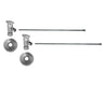 Lavatory Supply Kit - Brass Oval Handle with 1/4 Turn Ceramic Disc Cartridge Valve (MT6003-NL) - Angle, No Trap
