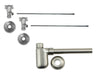 Lavatory Supply Kit - Brass Cross Handle with 1/4 Turn Ceramic Disc Cartridge Valve (MT4003X-NL) - Angle, Bottle Trap