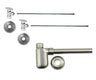 Lavatory Supply Kit - Brass Oval Handle with 1/4 Turn Ball Valve (MT403-NL) - Angle, Bottle Trap