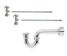 Lavatory Supply Kit - Brass Deluxe Cross Handle with 1/4 Turn Ceramic Disc Cartridge Valve (MT4004X-NL) - Angle, P-Trap 1-1/4"