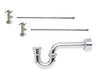 Lavatory Supply Kit - Brass Deluxe Cross Handle with 1/4 Turn Ceramic Disc Cartridge Valve (MT4004X-NL) - Angle, P-Trap 1-1/2"