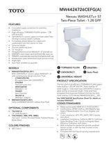 Nexus WASHLET + S7 Two-Piece Toilet - 1.28 GPF