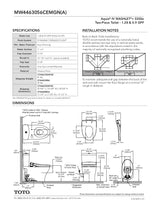 AquiaIV -WASHLET+ C2 Two-Piece Toilet - 1.28 GPF & 0.9 GPF - New
