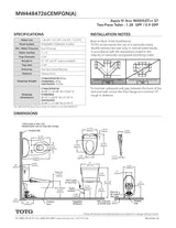 AquiaIV Arc -WASHLET+ S7 Two-Piece Toilet - 1.28 GPF & 0.9 GPF - Universal Height