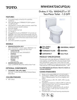 Drake IIWASHLET + S7 Two-Piece Toilet - 1.0 GPF