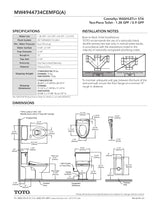 Connelly -WASHLET + S7A Two-Piece Toilet - 1.28 GPF & 0.9 GPF