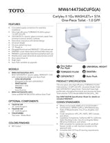 CARLYLE II 1G -WASHLET + C2 One-Piece Toilet - 1.0 GPF