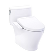 TOTO Nexus One-Piece Toilet, 1.28 GPF, Elongated, Skirted, WASHLET+ Connection, Cotton White