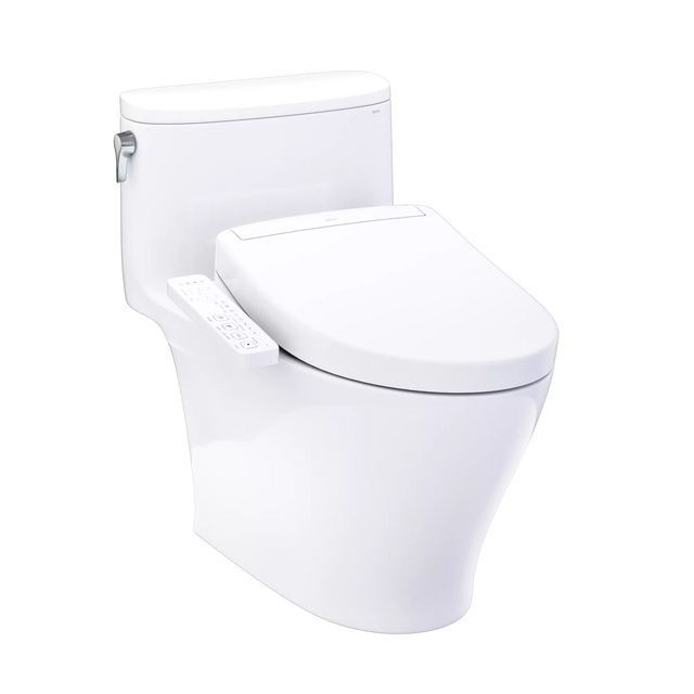 TOTO Nexus One-Piece Toilet, 1.28 GPF, Elongated, Skirted, WASHLET+ Connection, Cotton White