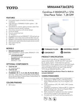 Carolina IIWASHLET + S7 One-Piece Toilet - 1.28 GPF