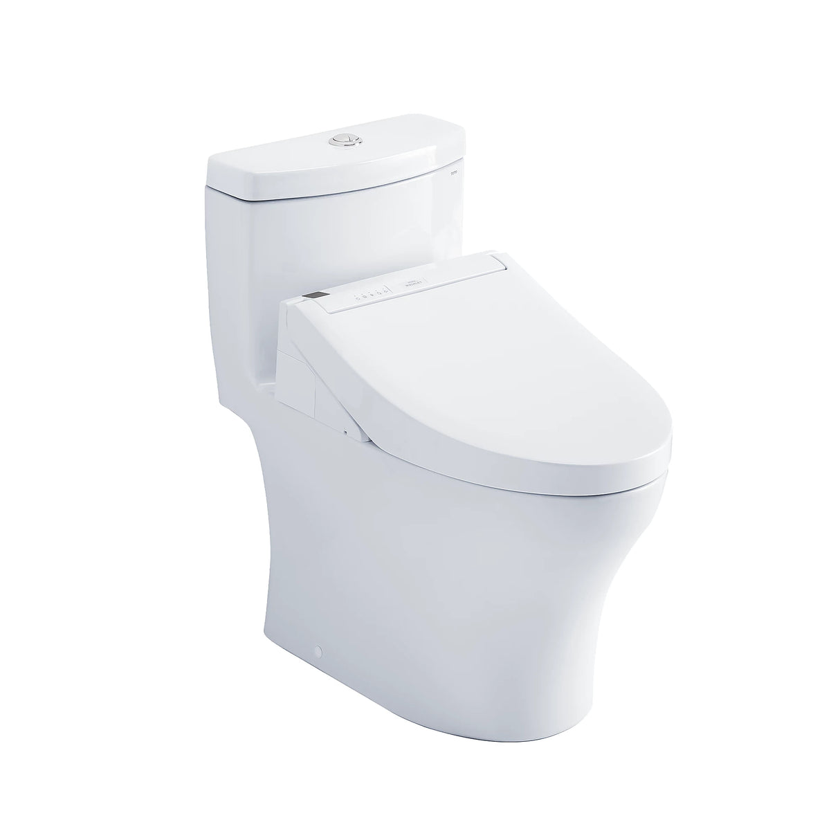 TOTO Aquia IV One-Piece Toilet, Dual Flush 1.28 & 0.8 GPF, Elongated, Skirted, WASHLET+ Connection, Cotton White