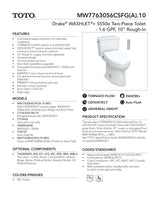 Drake WASHLET + C2 Two-Piece Toilet - 1.6 GPF - Universal Height