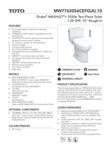 Drake WASHLET + C5 Two-Piece Toilet - 1.28 GPF - Universal Height