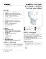 Drake WASHLET + C5 Two-Piece Toilet - 1.6 GPF