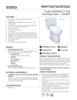 Drake WASHLET + S7A Two-Piece Toilet - 1.28 GPF - Universal Height