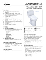 Drake WASHLET + S7A Two-Piece Toilet - 1.6 GPF - Universal Height