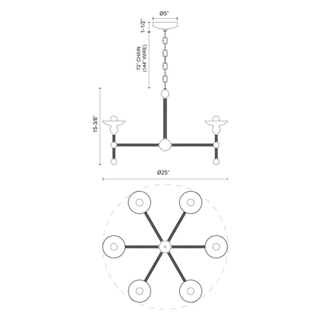 Alora Nadine 25-in Chandelier