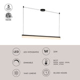 Kuzco Nio 45-in Linear Pendant