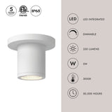 Kuzco Architectural Nordic 3-in (2-in Dia.) Exterior Ceiling