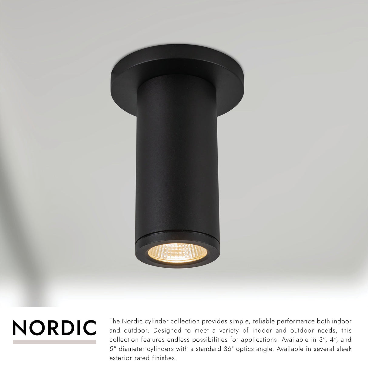 Kuzco Architectural Nordic 6-in (2-in Dia.) Exterior Ceiling