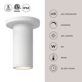 Kuzco Architectural Nordic 6-in (2-in Dia.) Exterior Ceiling