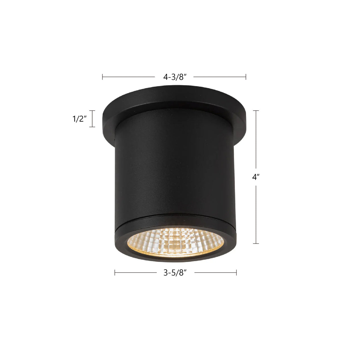 Kuzco Architectural Nordic 4-in (3-in Dia.) Exterior Ceiling