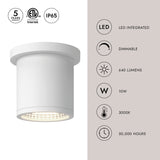 Kuzco Architectural Nordic 4-in (3-in Dia.) Exterior Ceiling
