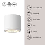 Kuzco Architectural Nordic 4-in (5-in Dia.) Exterior Ceiling