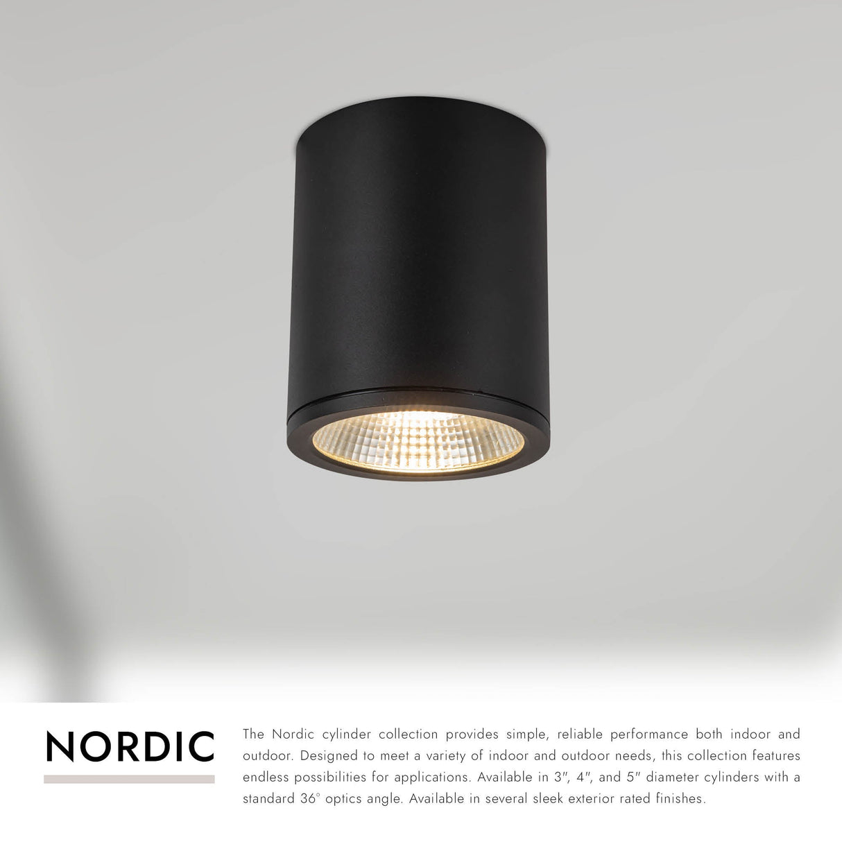 Kuzco Architectural Nordic 6-in (5-in Dia.) Exterior Ceiling
