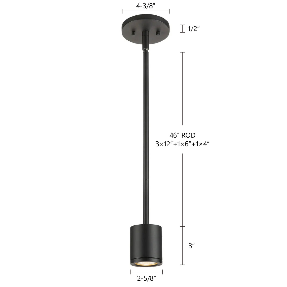 Kuzco Architectural Nordic 3-in (2-in Dia.) Exterior Pendant