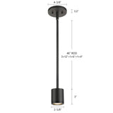 Kuzco Architectural Nordic 3-in (2-in Dia.) Exterior Pendant