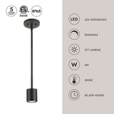 Kuzco Architectural Nordic 3-in (2-in Dia.) Exterior Pendant
