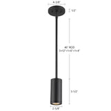 Kuzco Architectural Nordic 5-in (2-in Dia.) Exterior Pendant