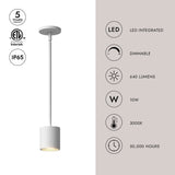 Kuzco Architectural Nordic 3-in (3-in Dia.) Exterior Pendant