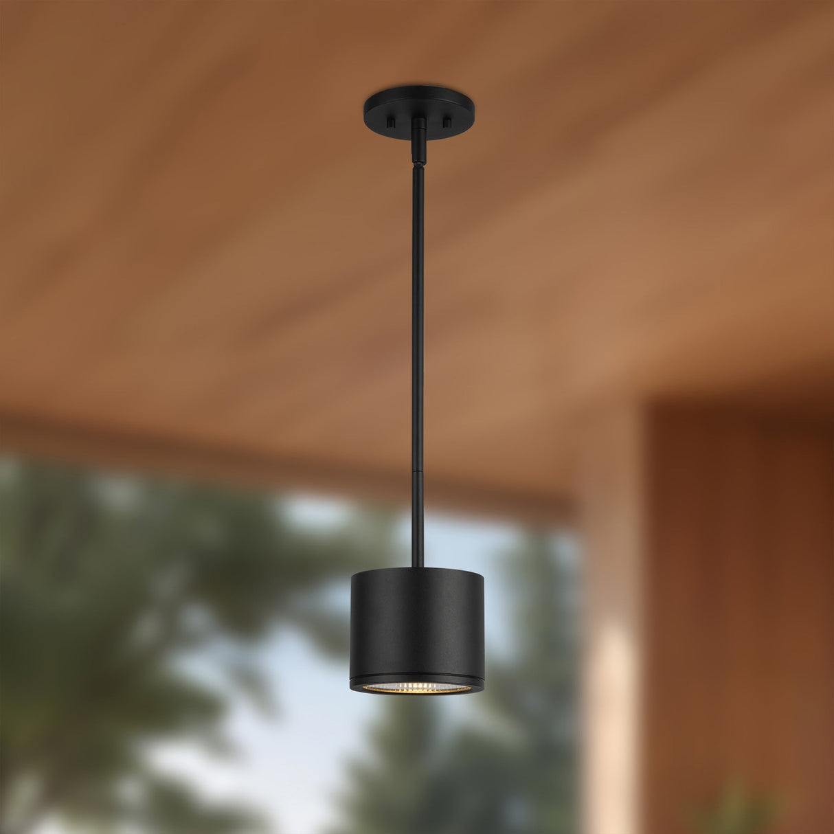 Kuzco Architectural Nordic 4-in (5-in Dia.) Exterior Pendant