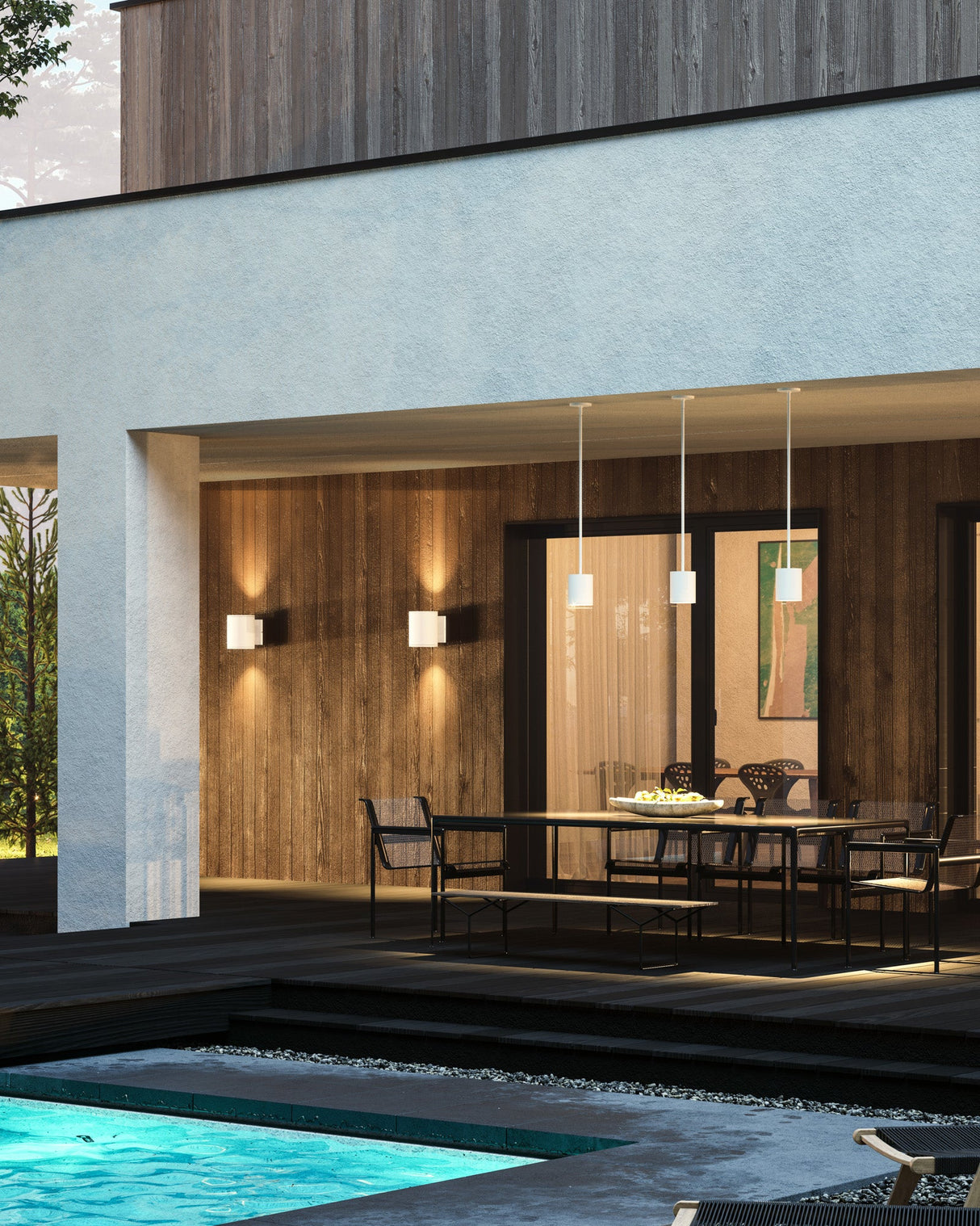 Kuzco Architectural Nordic 6-in (5-in Dia.) Exterior Pendant