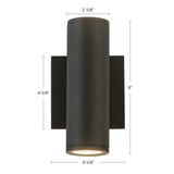 Kuzco Architectural Nordic 8-in (2-in Dia.) Exterior Wall